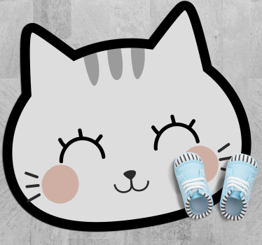Vinylový koberec happy cat face - Tenstickers