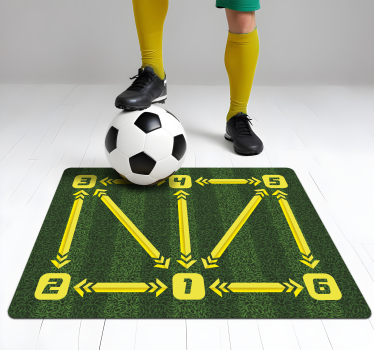 obdĺžnikový vinylový koberec futbalový tréning - Tenstickers