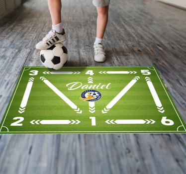 obdĺžnikový vinylový koberec futbalový tréning - Tenstickers
