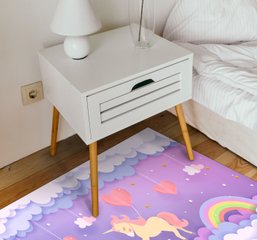 vinylový koberec pre bábätko fantasy scéna jednorožca - Tenstickers