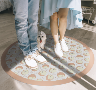 vinylový koberec pre bábätko lev kruhový vzor - Tenstickers