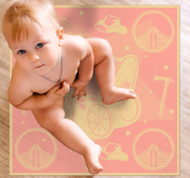 vinylový koberec pre bábätko motívy detskej škôlky - Tenstickers
