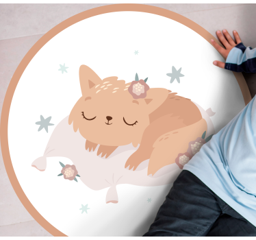 rôzne vinylové koberce pre deti spiaca líška - Tenstickers