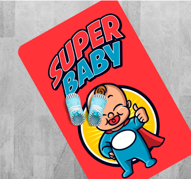 vinylové koberce pre nemluvna superhrdinská detská téma - Tenstickers