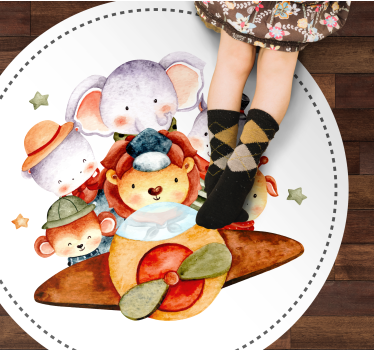 detský vinylový koberec detskí spoločníci - Tenstickers