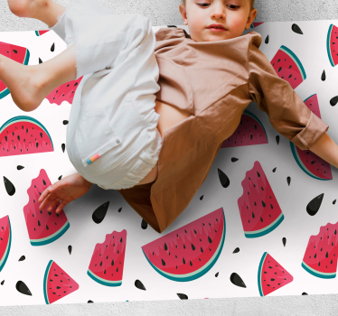 detský vinylový koberec nátierka na plátok vodného melónu - Tenstickers