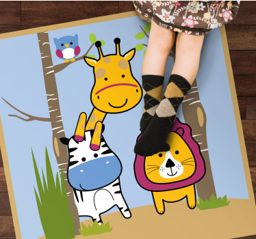 detský vinylový koberec zvieracie postavy - Tenstickers