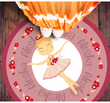rôzne vinylové koberce pre deti baletný tanec s menom - Tenstickers