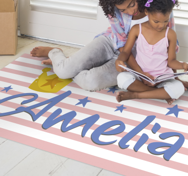 rôzne vinylové koberce pre deti koruna a hviezdy na mieru - Tenstickers
