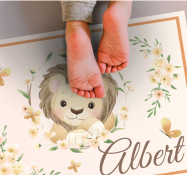 rôzne vinylové koberce pre deti levíča s menom - Tenstickers