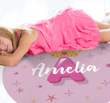 Rôzne vinylové koberce pre deti s menom princeznej - Tenstickers