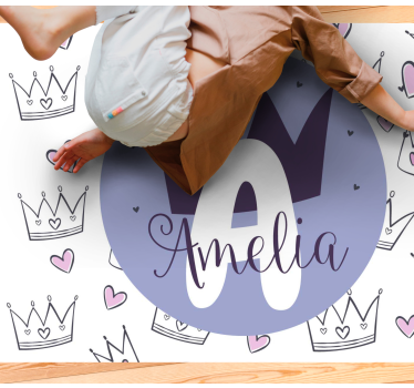 Rôzne vinylové koberce pre deti s personalizovanou korunou - Tenstickers