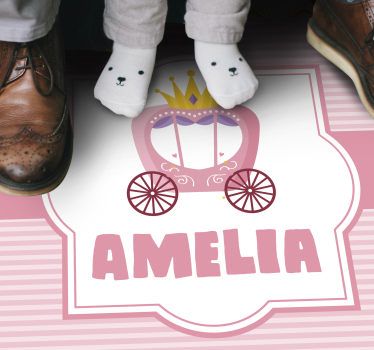 rôzne vinylové koberce pre deti kočiar princeznej na mieru - Tenstickers