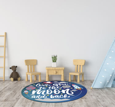 vinylový koberec citáty cirkulárny dizajn nebeskej jasli - Tenstickers