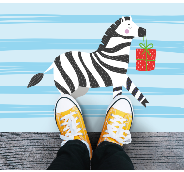 Všetko najlepšie k narodeninám zebra zvieracia podložka - Tenstickers