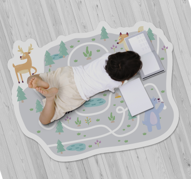 Vyblednutá mestská cesta mat - Tenstickers