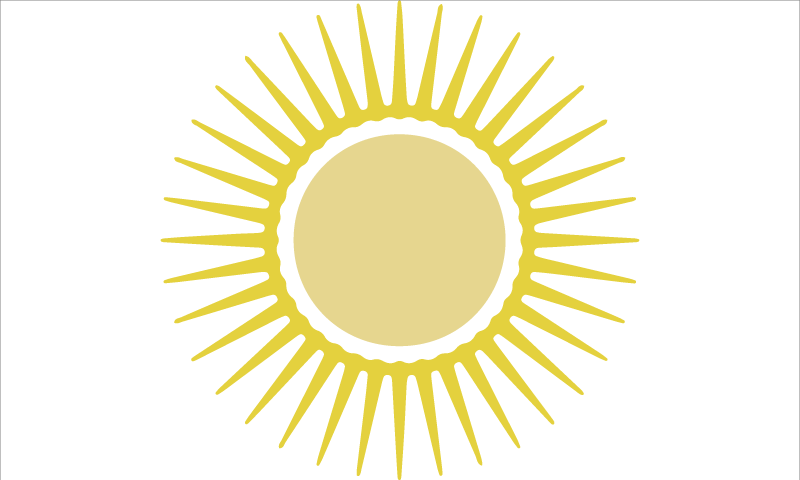 biely vinylový koberec žlté slnko - Tenstickers