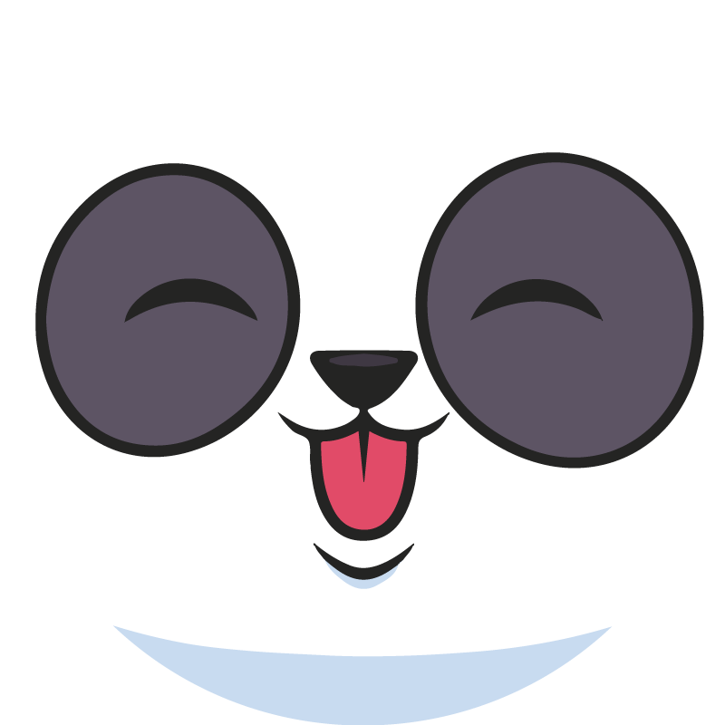 biely vinylový koberec tvár pandy - Tenstickers