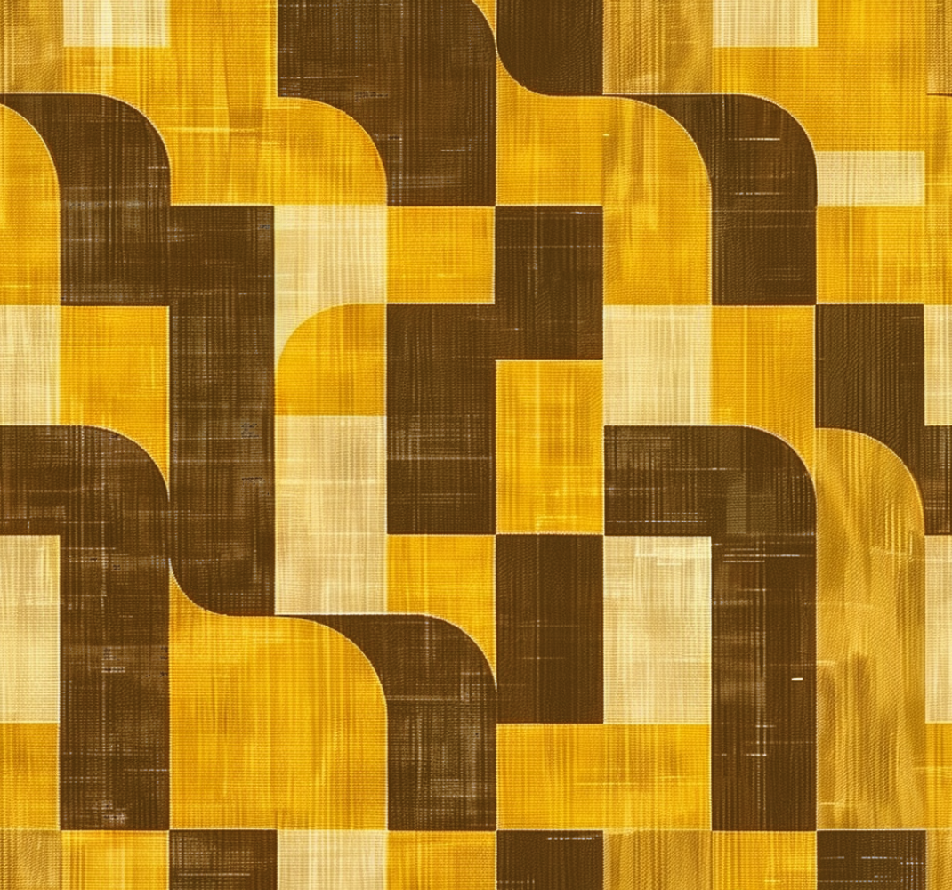 žltý vinylový koberec štýl art deco - Tenstickers