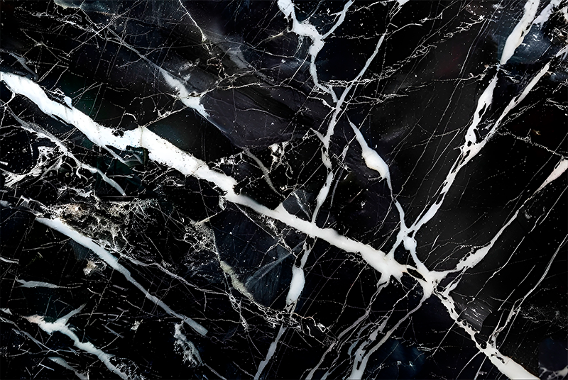 čierny vinylový koberec biele odtiene mramor - Tenstickers