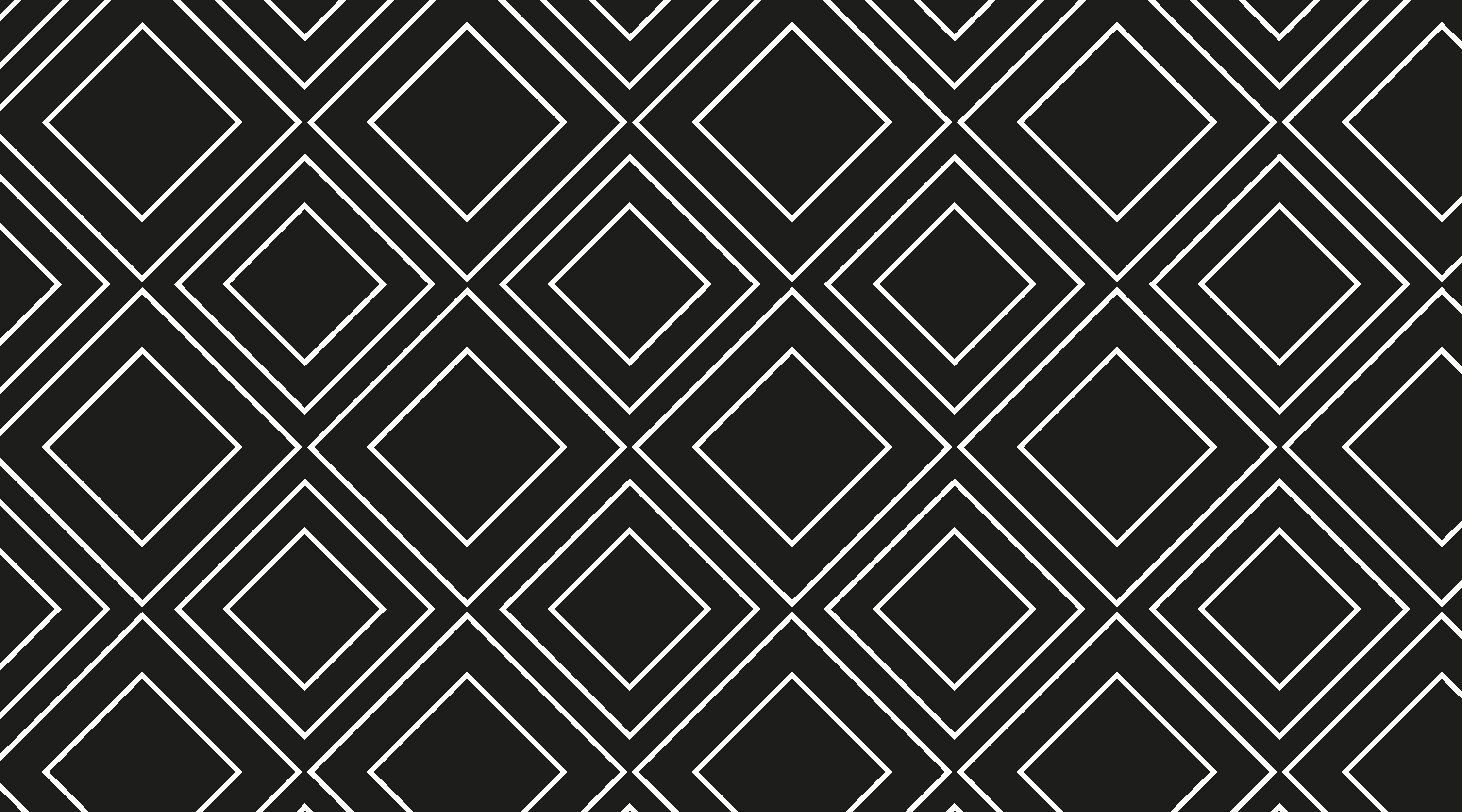 Čierny vinylový koberec s geometrickým vzorom - Tenstickers