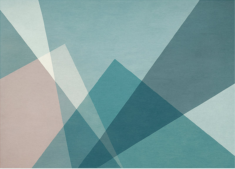 vinylový koberec modrý geometrický abstraktný dizajn - Tenstickers