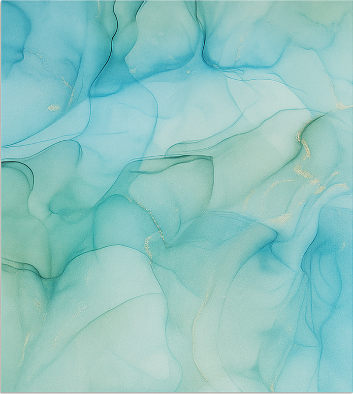 Mramorový vinylový koberec tyrkysový vlnový efekt - Tenstickers