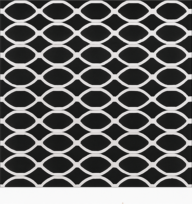 vinylový koberec do jedálne monochromatický oválny dizajn - Tenstickers