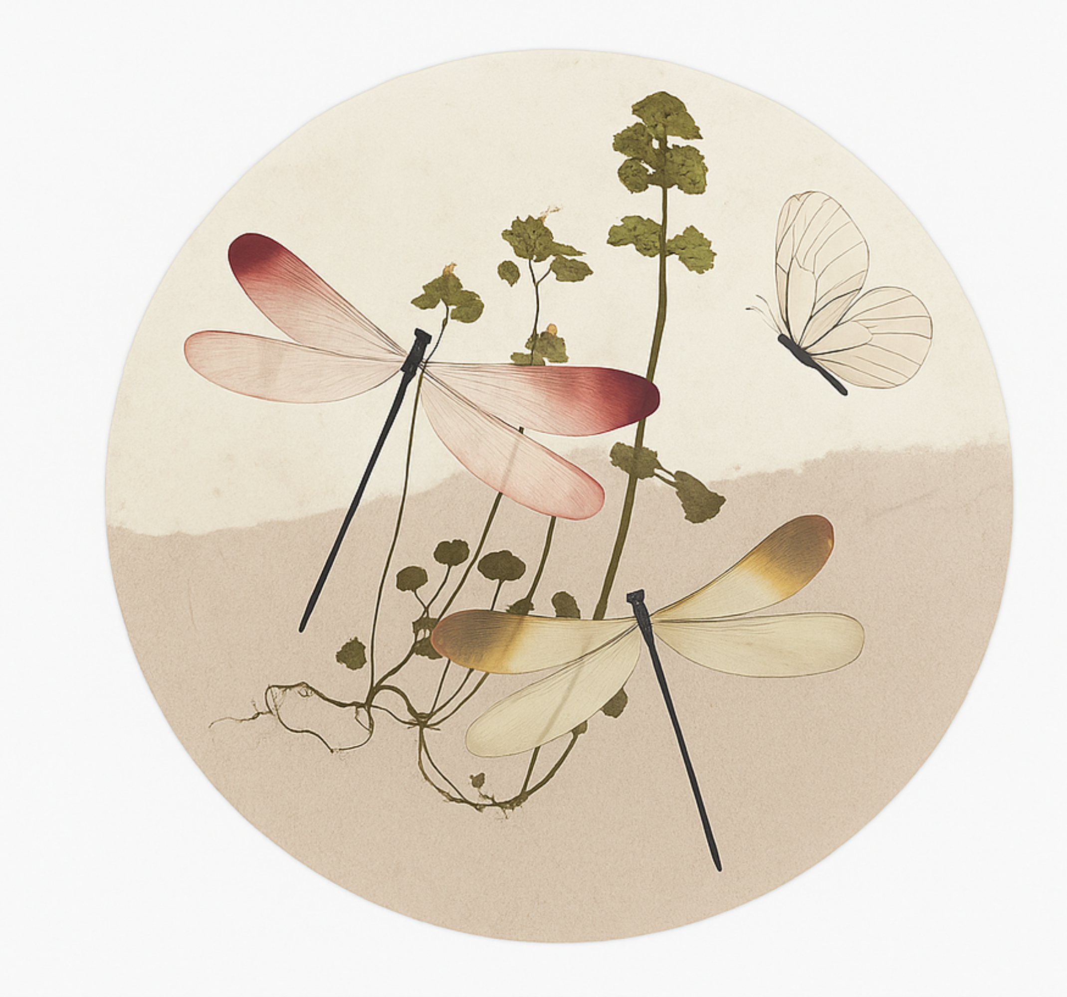 vinylový koberec do jedálne lisovaná prírodná koláž - Tenstickers