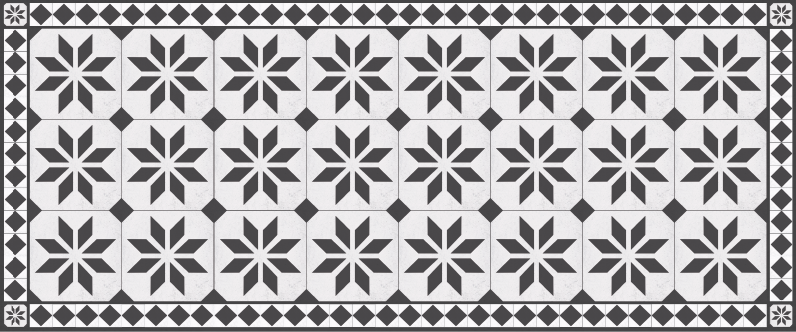 Mozaika vinylový koberec koberec v retro štýle - Tenstickers