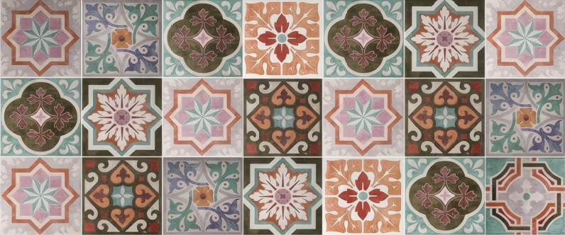 mozaika vinylový koberec sicílska piastrellina - Tenstickers