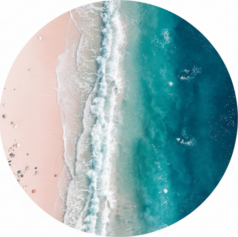 Vinylový koberec do obývačky plážový cyklus - Tenstickers