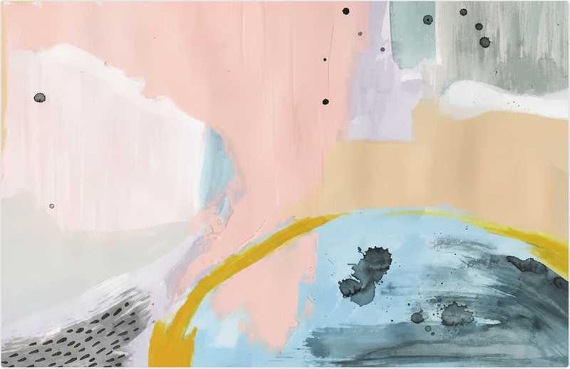 Vinylový koberec do obývačky farebné umenie - Tenstickers