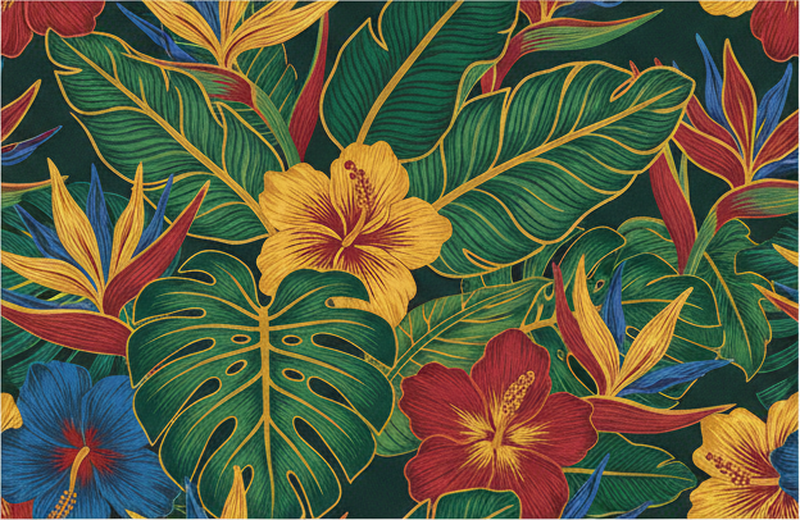 Vinylový koberec do obývačky exotická rastlina - Tenstickers