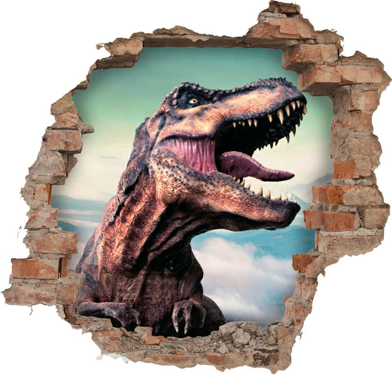 Vinylové koberce zvieratá realistický 3d t-rex - Tenstickers