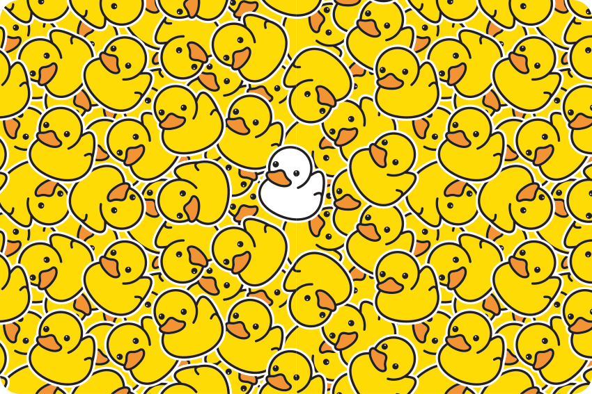 Vinylové koberce zvieratá rôzne roztomilé biele kačky - Tenstickers