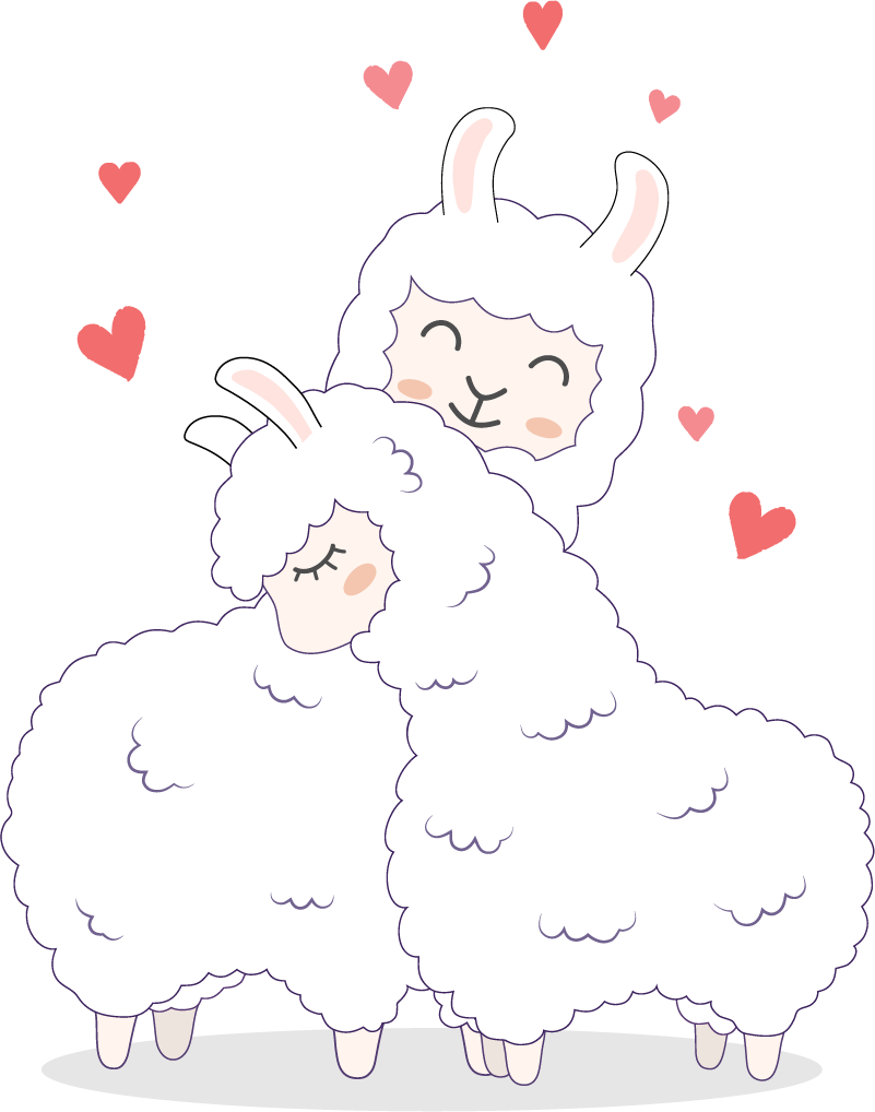 Vinylové koberce zvieratá milujúce lamy - Tenstickers