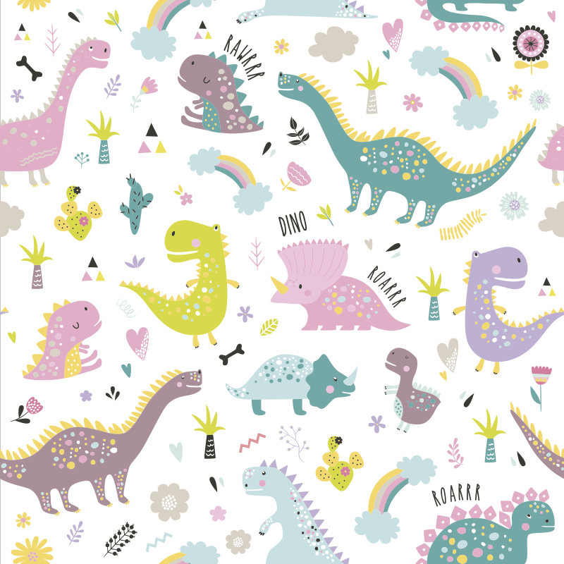 Vinylové koberce zvieratá dinosaur kallax - Tenstickers