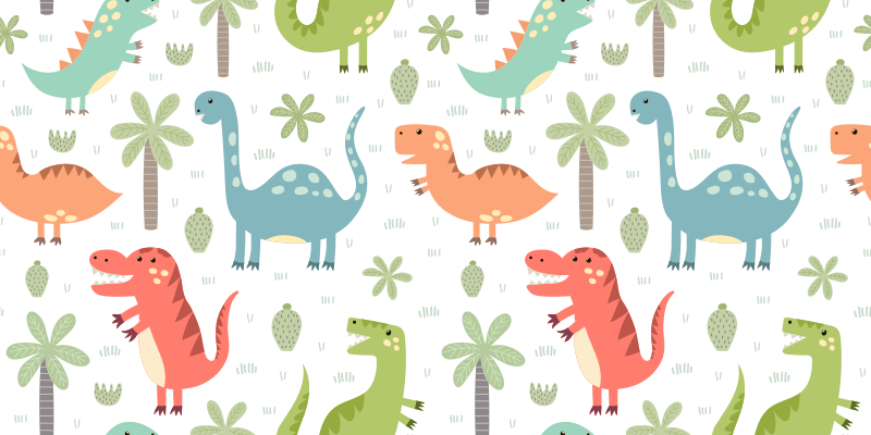 Vinylové koberce zvieratá šťastný dinosaurus kallax - Tenstickers