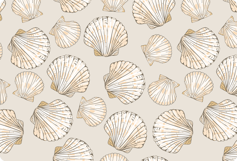 Vinylové koberce zvieratá veľké a malé mušle - Tenstickers