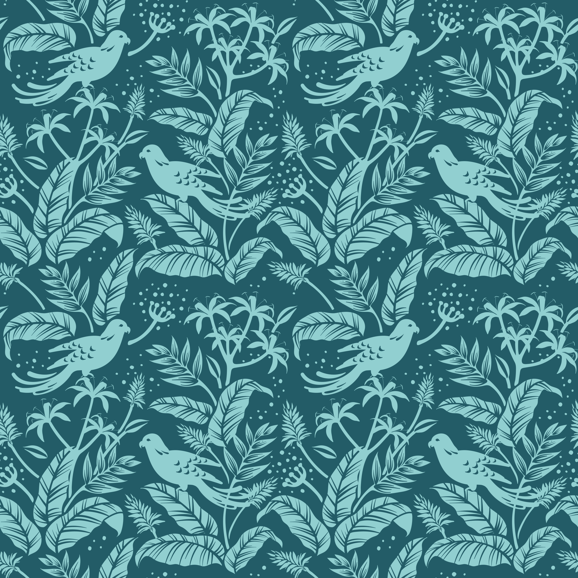 Vinylové koberce zvieratá tyrkysové lietajúce vtáky - Tenstickers