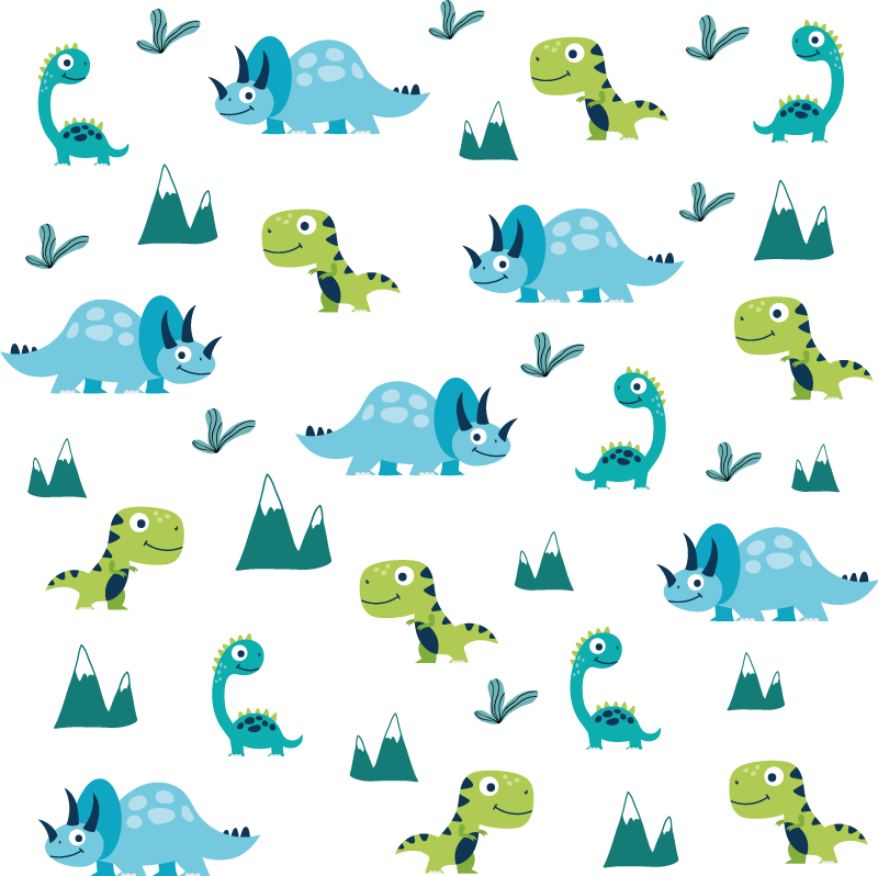 Vinylové koberce zvieratá severské dinosaury na horách - Tenstickers