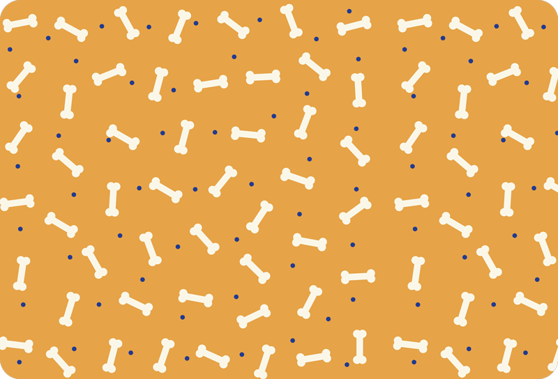 Vinylové koberce zvieratá oranžový vzor kostí - Tenstickers