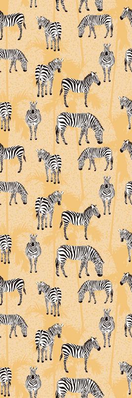 Vinylové koberce zvieratá zebra a palmy - Tenstickers