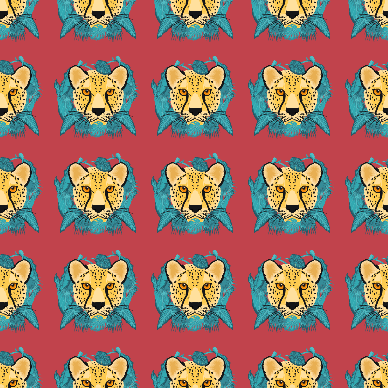 Vinylové koberce zvieratá orientálny leopardí dizajn - Tenstickers