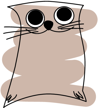 Vinylové koberce zvieratá hnedo maľovaná mačka - Tenstickers