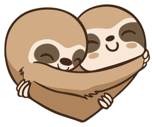 Vinylové koberce zvieratá srdce anime lenochoda - Tenstickers