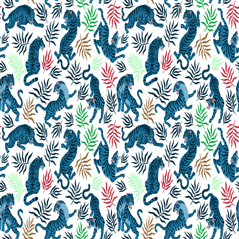 Vinylové koberce zvieratá farebné a nebezpečné leopardy - Tenstickers