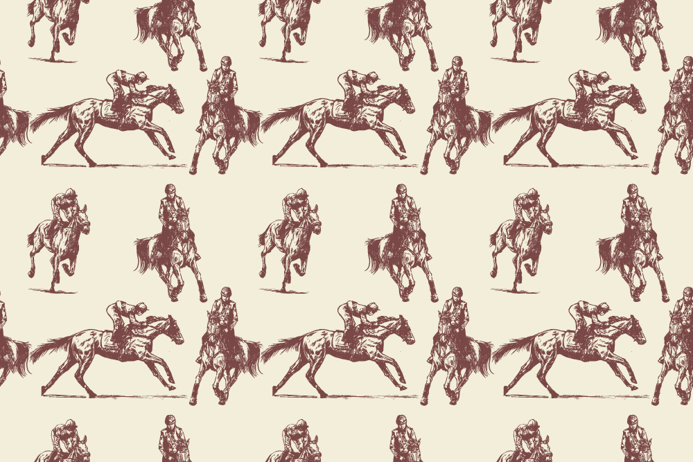 Vinylové koberce zvieratá béžový a hnedý vzor koní - Tenstickers