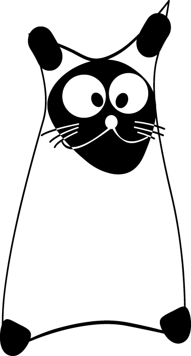 Vinylové koberce zvieratá originálny jednobarevný obrys - Tenstickers